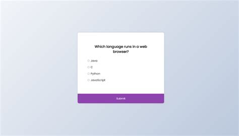 JavaScript Quiz App 的图像结果