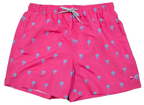 Men's Printed Swim Trunks - Palm Trees - Pink | SOUTHERN LURE ...