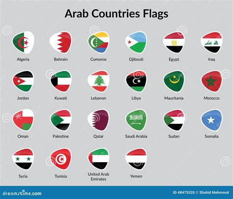 Arabic Countries Flags Stock Vector - Image: 48475520