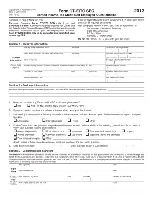Ct Eitc Seq - Fill and Sign Printable Template Online