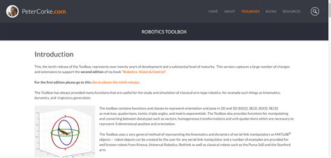 MATLAB Robotics Toolbox 的图像结果