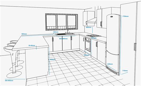 Kitchen Layout Dimensions 的图像结果