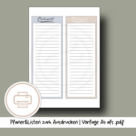 Einkaufszettel zum Ausdrucken - 1 Vorlage = 2 Einkaufszettel