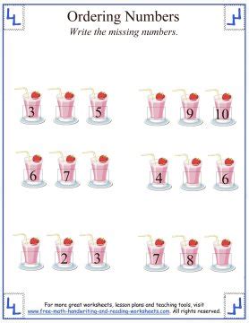 Ordering Numbers online activity - Worksheets Library