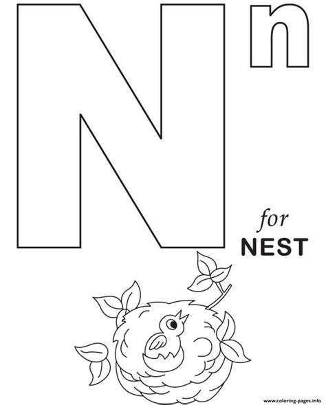 Free Alphabet S N For Nest12d9 Coloring page Printable