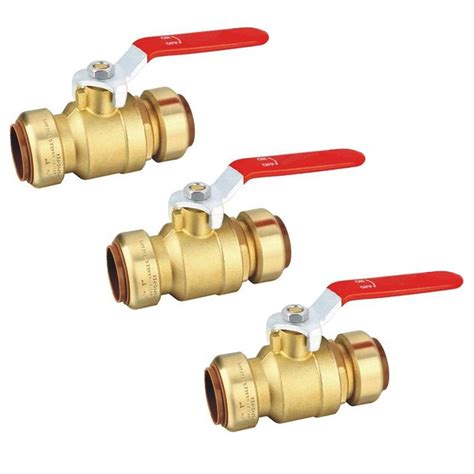 1/2" Push Fit Ball Valve for Copper Pipe, PEX, CPVC and PE-RT,Made of ...