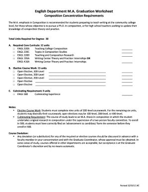 Fillable Online csus English Department M - csus Fax Email Print ...