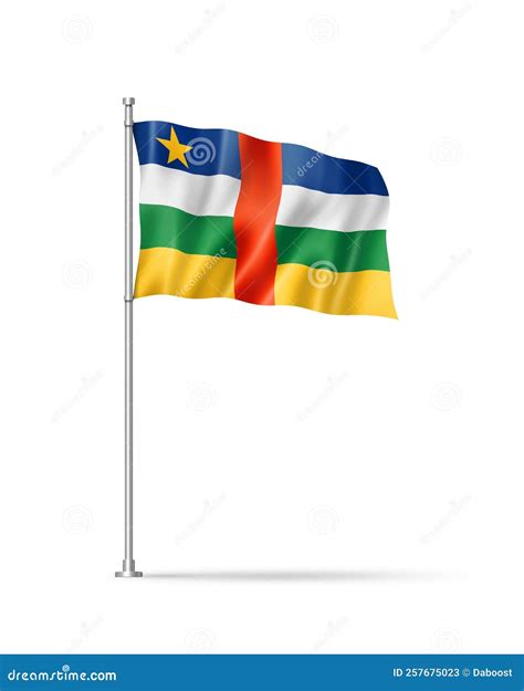 Central African Republic Flag Isolated on White Stock Illustration ...