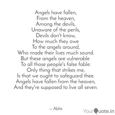 Angels have fallen, From ... | Quotes & Writings by Abhishek Sharma ...