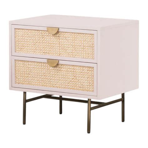Groot Solid Mango Wood & Rattan Bedside – Nismaaya Decor