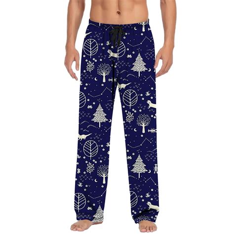 Bjutir Mens Pajama Bottoms Mens Christmas Pajama Pants With Drawstring ...