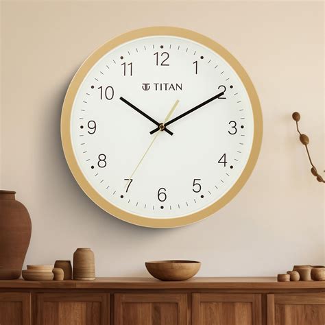 Buy Titan Plastic Contemporary Analog Wall Clock with Silent Sweep ...