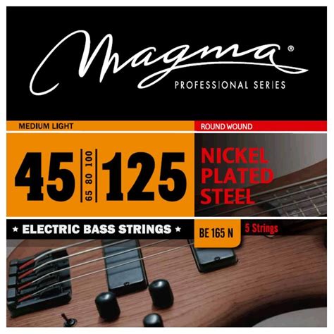 Buy Magma BE165N Nickel Plated Steel Round Wound Long Scale Electric ...