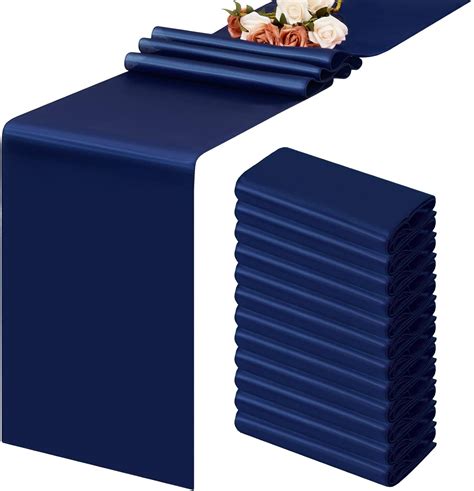 Amazon.com: fani 12 Pack Navy Blue Table Runners 12 x 108 inch Long ...