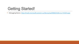 Debugging Code in VB.NET 的图像结果