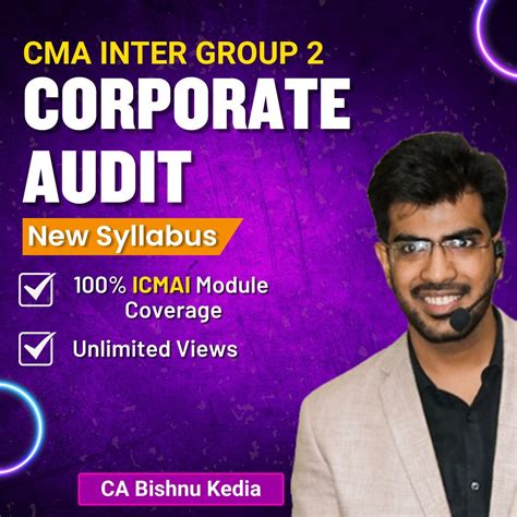 CMA Inter Corporate Audit (Group 2) By CA Bishnu Kedia