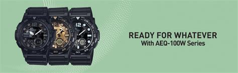 Casio Youth Series Analog-Digital Gold Dial Men's Watch - AEQ-100BW ...