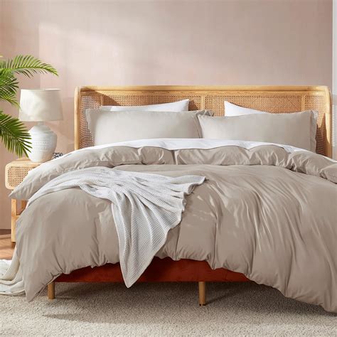 Amazon.com: Nestl Linen Duvet Cover Full Size - Soft Double Brushed ...