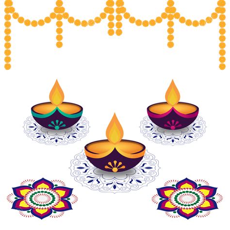Diya Rangoli Printable