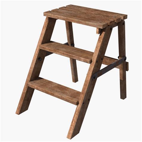 3 Step Wooden Ladder