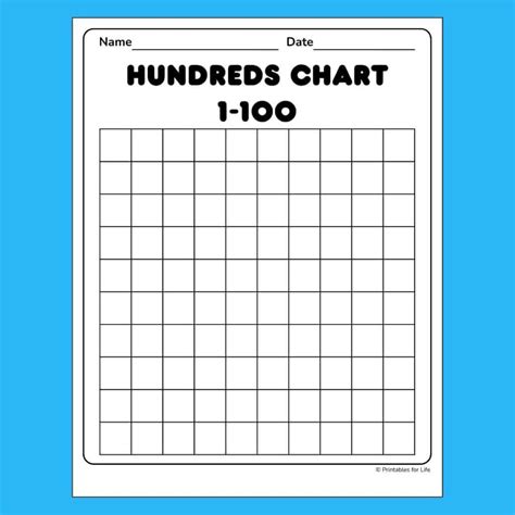 Free Printable Hundreds Charts PDFs for Teachers