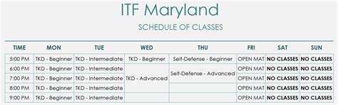 Schedule - ITF Maryland