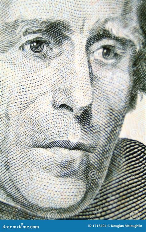 President Jackson S Face on the Twenty Dollar Bill Stock Photo - Image ...