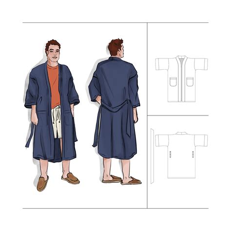 Men's Robe Pattern Making Tutorial 的图像结果