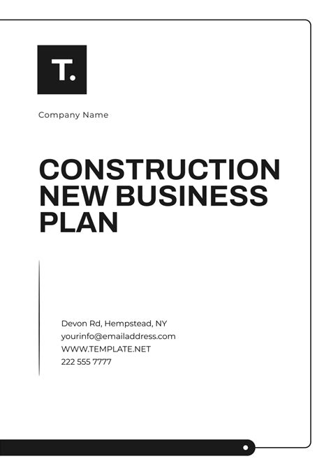 Construction Business Plan Template 的图像结果