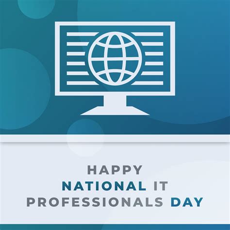Happy National IT Professionals Day Celebration Vector Design ...