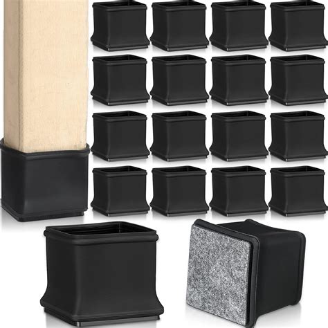 Amazon.com: Macarrie 100 Pcs Square Chair Leg Floor Protectors Chair ...