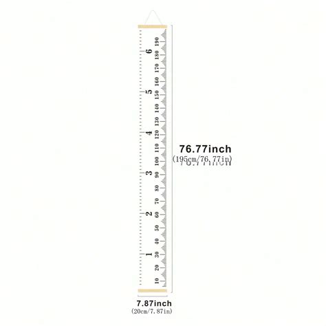 Black & White Classic Height Ruler Growth Chart Wall Decor, Inch & Cm ...