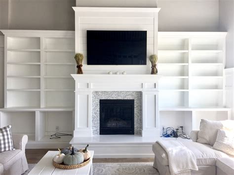 Diy Built In Bookcase Around Fireplace