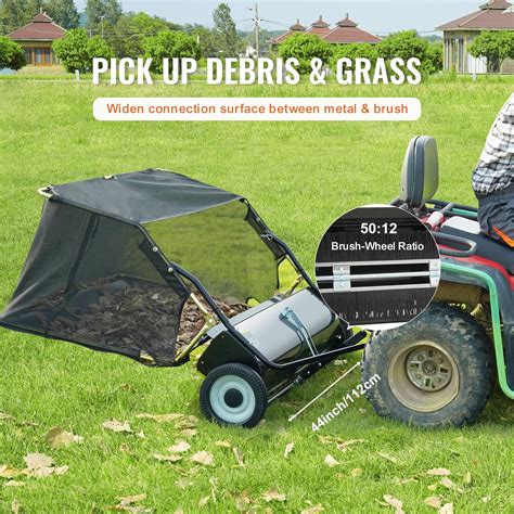 VEVOR Tow Behind Lawn Sweeper, 44 in Pull Behind India | Ubuy