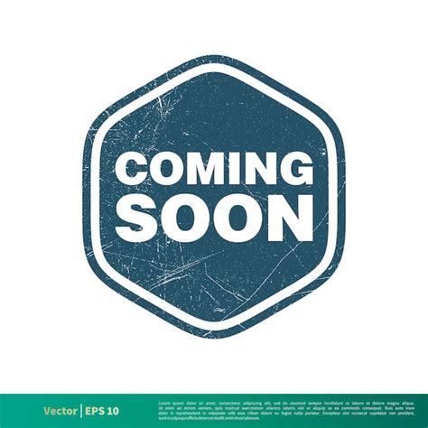 Hexagon Grunge Coming Soon Vector Banner Template Illustration Design ...
