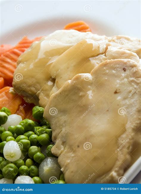 Sliced White Meat Chicken Dinner and Vegetables Stock Photo - Image of ...