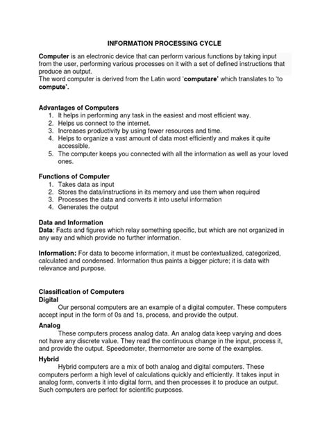 Information Processing Cycle Examples 的图像结果