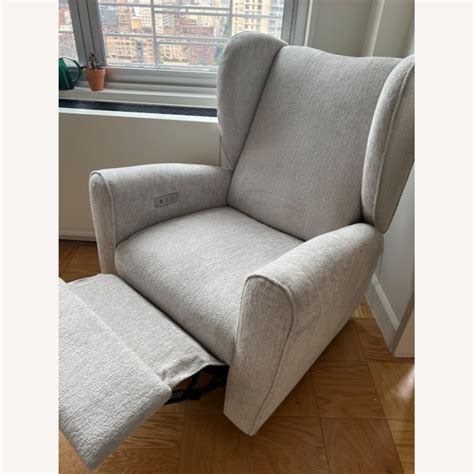 Crate & Barrel Seesaw Dove Nursery Power Recliner Chair - AptDeco