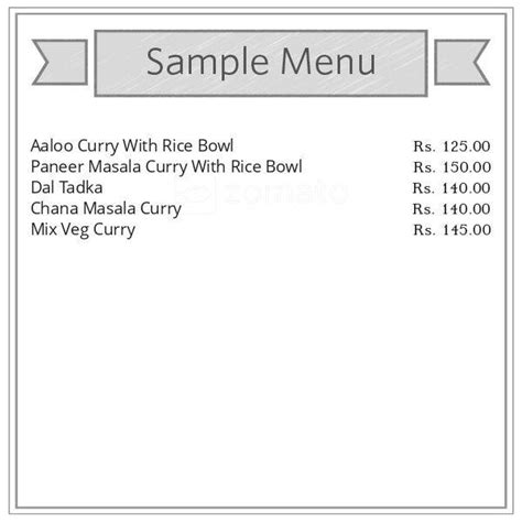 Menu of Curry and Rice Bowl, Viman Nagar, Pune