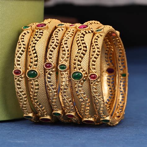 Sukkhi Elegant Gold Plated Pearl Golden Bangles for Women