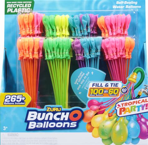 Bunch O Balloons Tropical Party 8pk - Large Rapid-Fill Rubber Water ...
