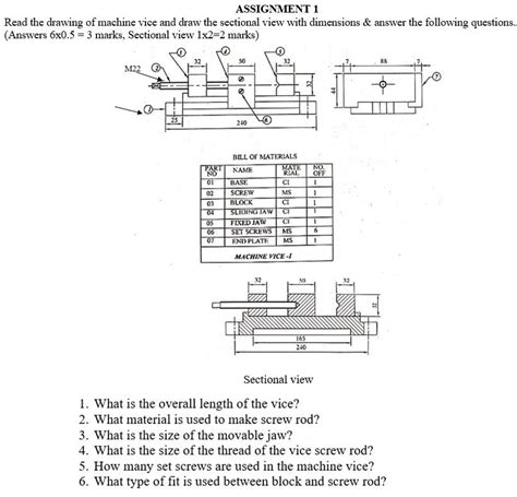 Image result for Machine Vice Assembly Drawing