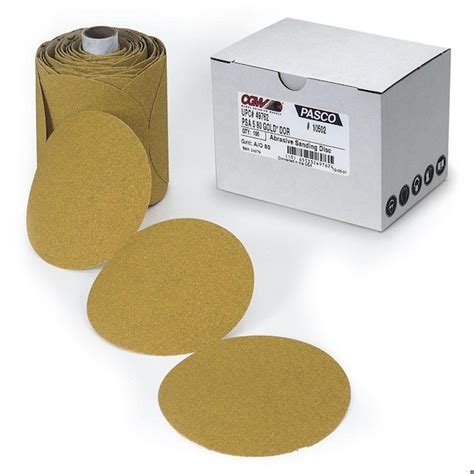Cgw Abrasives Gold DWT Open Coated PSA Abrasive Disc, 5 in Dia Disc ...