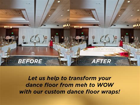 Custom Wedding Decal Dance Floor Wrap Gloss Removable Vinyl. Monogram ...