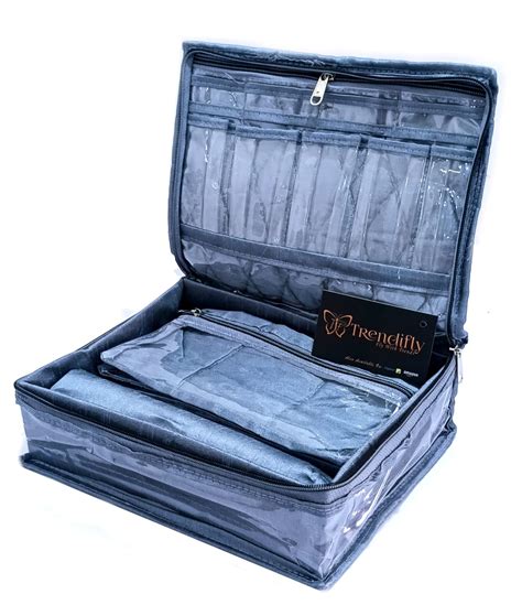 Trendifly Laminated PVC Travel Jewellery Storage Organiser Bags for ...