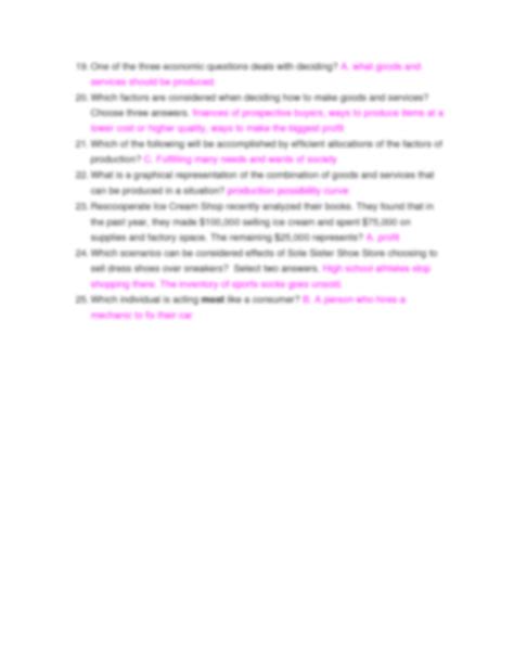 SOLUTION: Economics and personal finance unit test edgenuity - Studypool