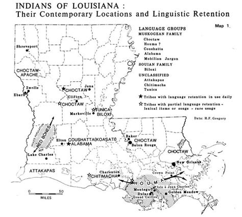 Louisiana Native American Tribes Map: Locations & History