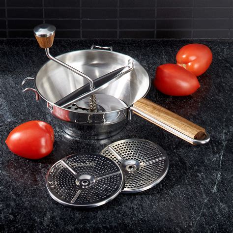 Stainless Steel Food Mill with Wood Handle + Reviews | Crate & Barrel