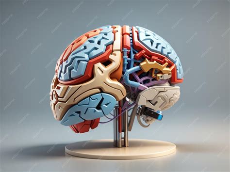 Premium Photo | Detailed 3D Illustration of a Human Brain Anatomical Model