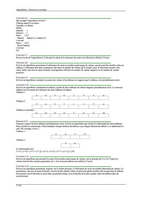Image result for Algorithme Informatique Exercices Corriges